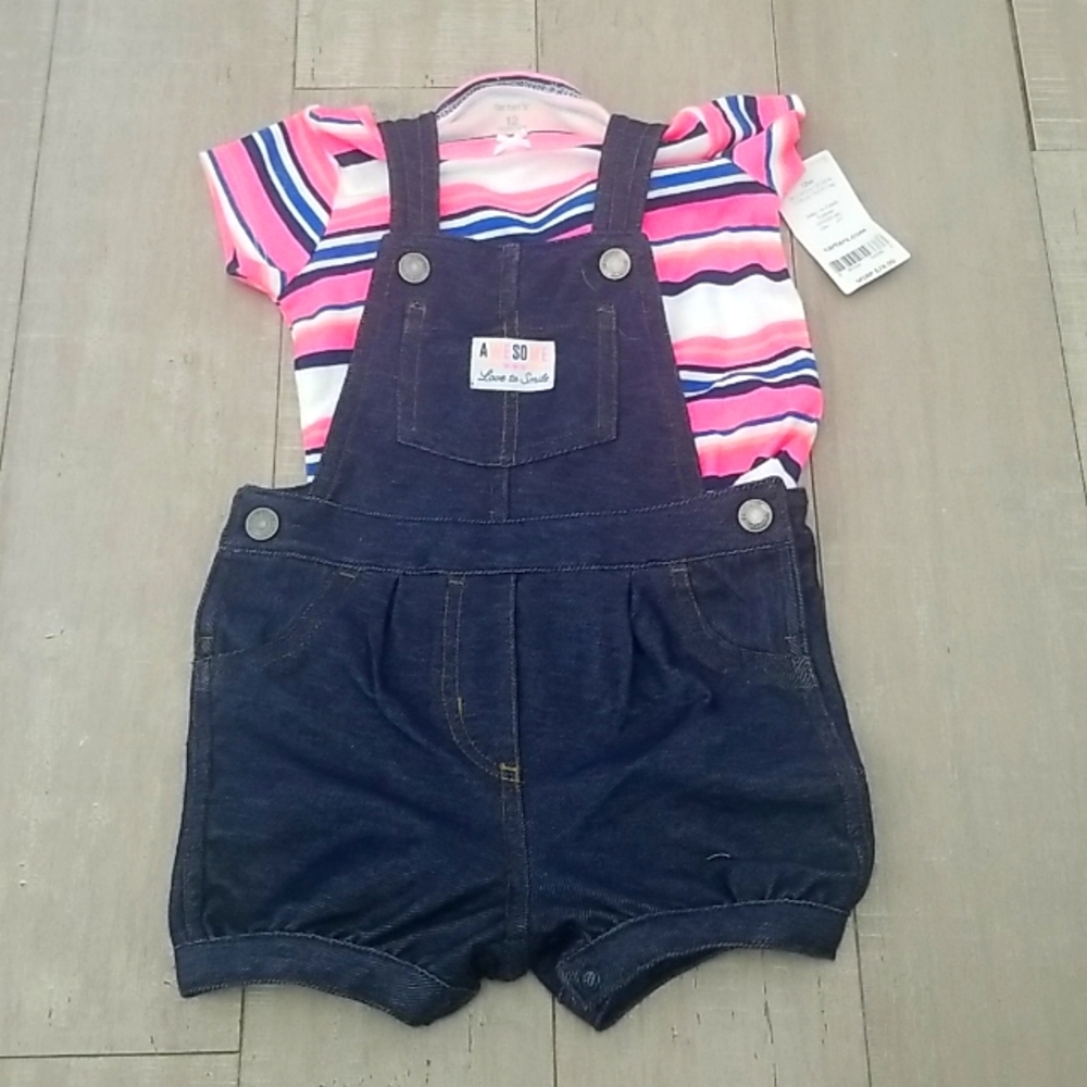 Carter's Two Piece Overall Set- NWT- 12 Month